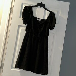 Mimi Chica - Black mini Dress with small raised fabric dots